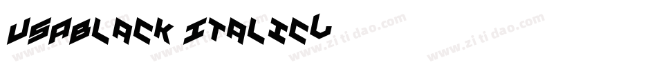 USABlack Italic字体转换